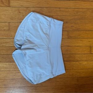 Lululemon Athletica Blue Linen Speedup Short, 2” inseam, size 8